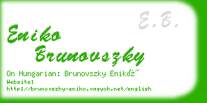 eniko brunovszky business card